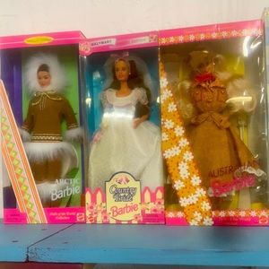 LOT OF 5 Vintage collector barbies